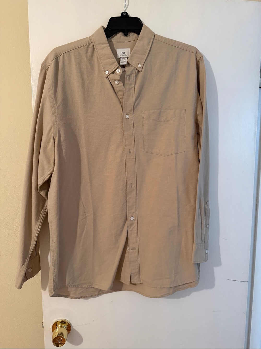 H&M Men's Tan Button-Down Shirt